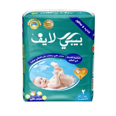 بيبي لايف حفاضات مطور جامبو صغرامير (3-6 كغرام) عدد 56