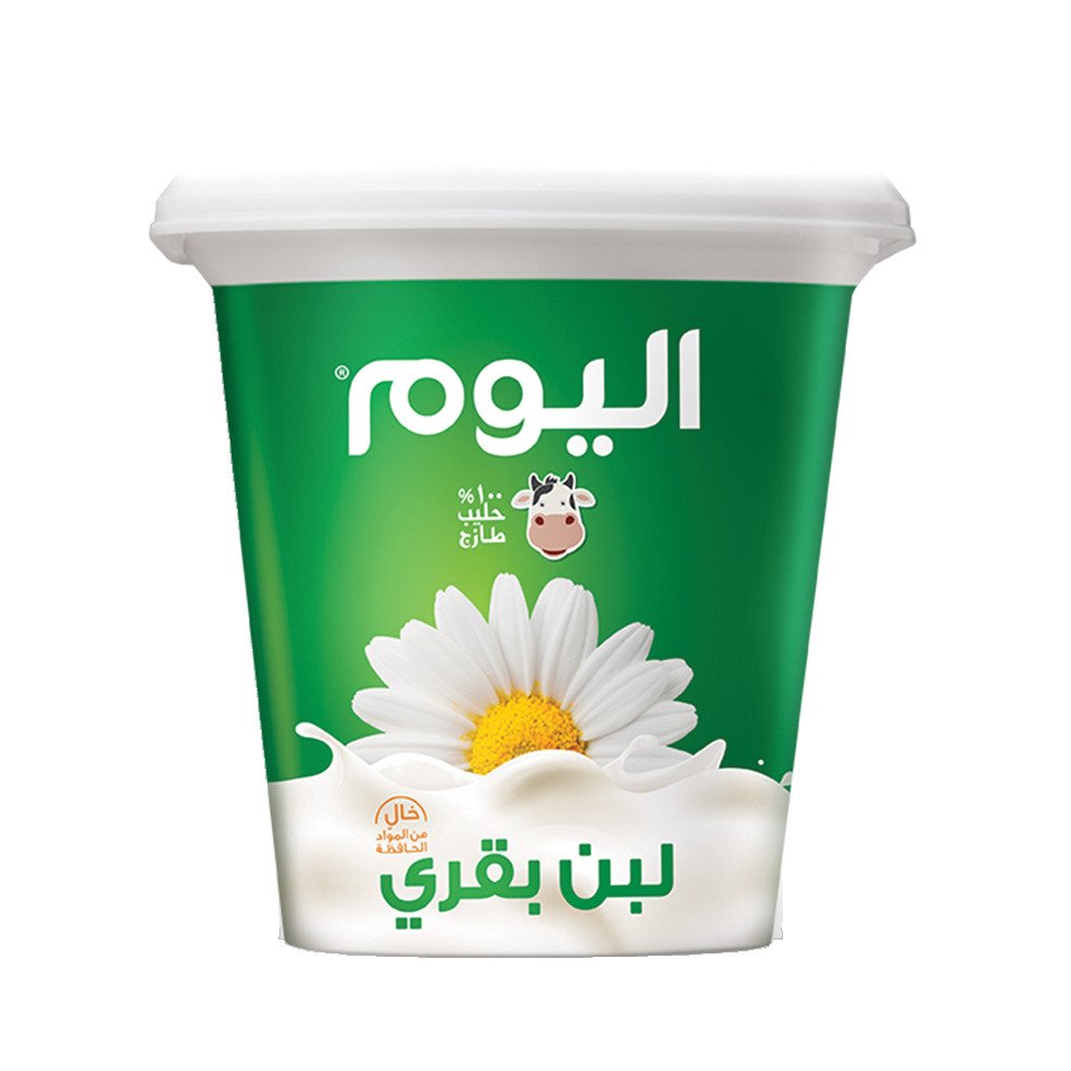 اليوم لبن بقري رايب 1 كغ من فئة اللبن واللبنة