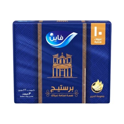 فاين مناديل الوجه بريستيج ثلاث طبقات، 10×220 ورقة من فئة مناديل وجه ومحارم سحب