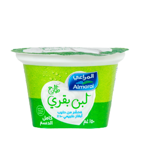المراعي لبن طازج كامل الدسم، 150 غرام