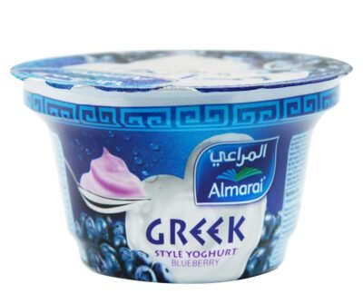 المراعي زبادي يوناني كامل الدسم بنكهة التوت الأزرق، 150 غرام