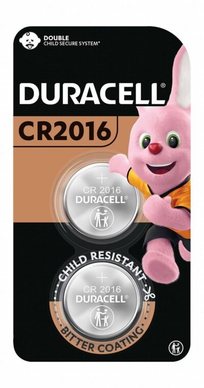 ديوراسيل بطاريات ليثيوم عملة، 3 فولت، 2 قطعة CR2016