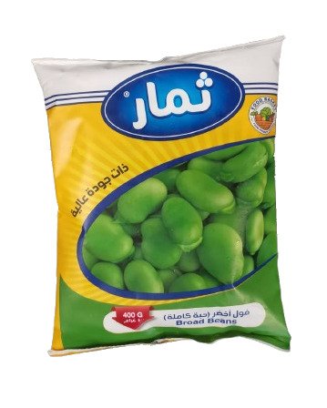 ثمار فول عريض - 400 غرام فول أخضر مجمد