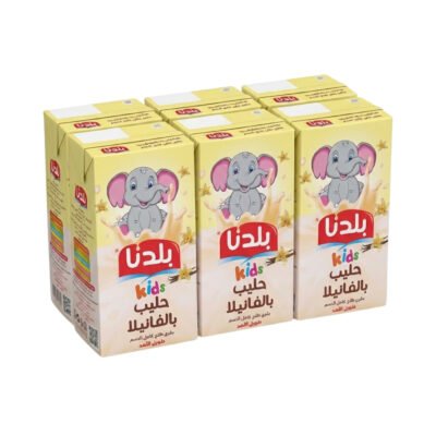 بلدنا كيدز حليب بنكهة الفانيليا، 6×125 مل