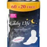 ليدي لايف نعومة وأمان العناية الليلية 60+20 فوطة