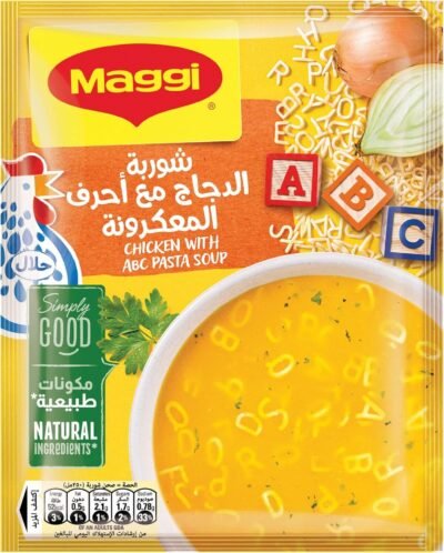 ماجي شوربة الدجاج مع احرف المعكرونة 66 غم