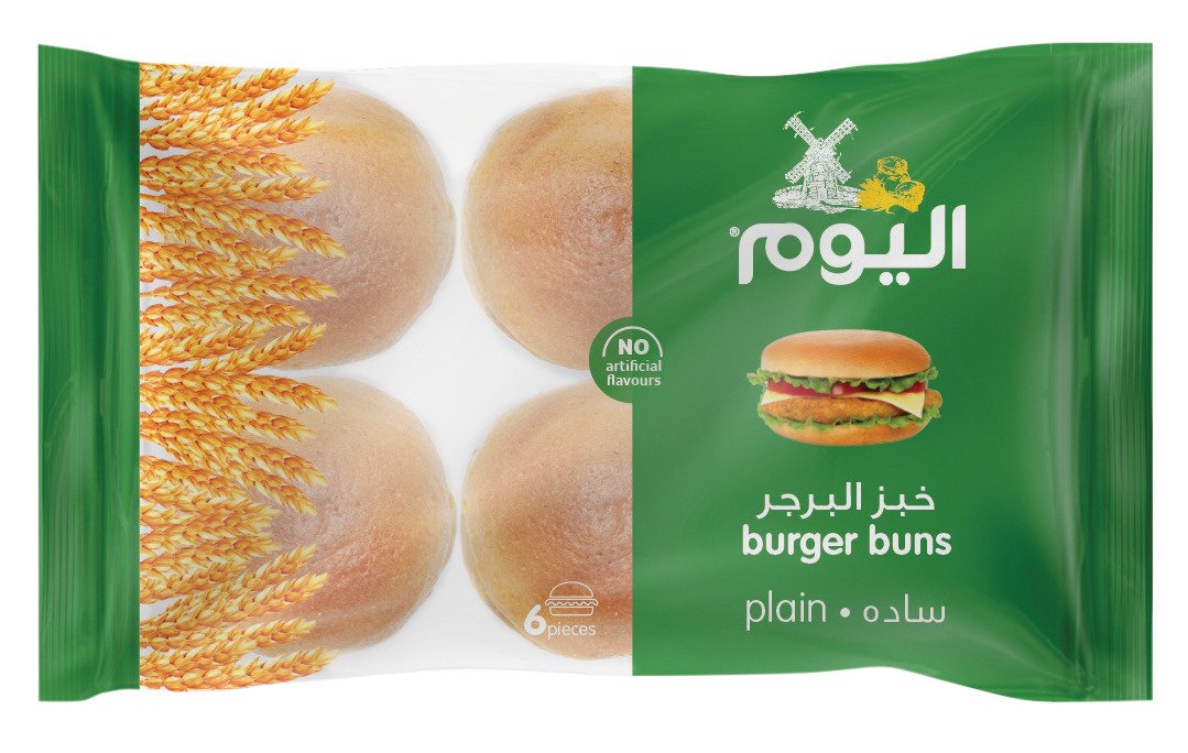 اليوم خبز برغر سادة 80 غم *6