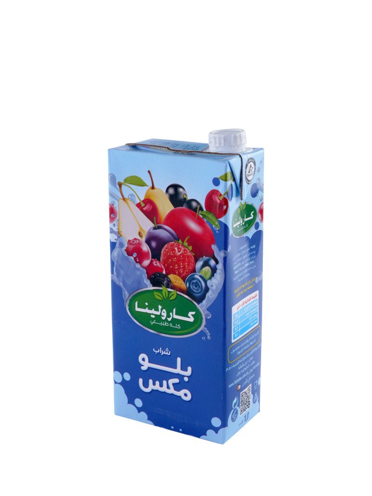 كارولينا عصير البلو مكس الطبيعي 1 لتر